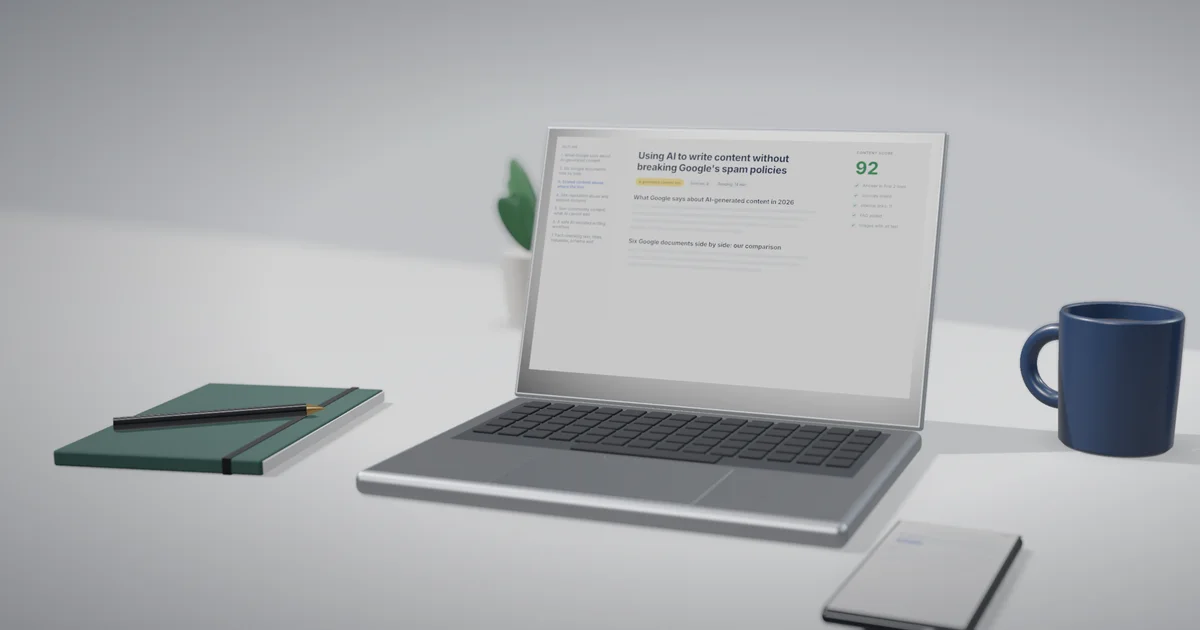 Using AI to write content without breaking Google's spam policies