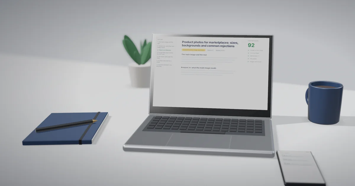 Product photos for marketplaces: sizes, backgrounds and common rejections
